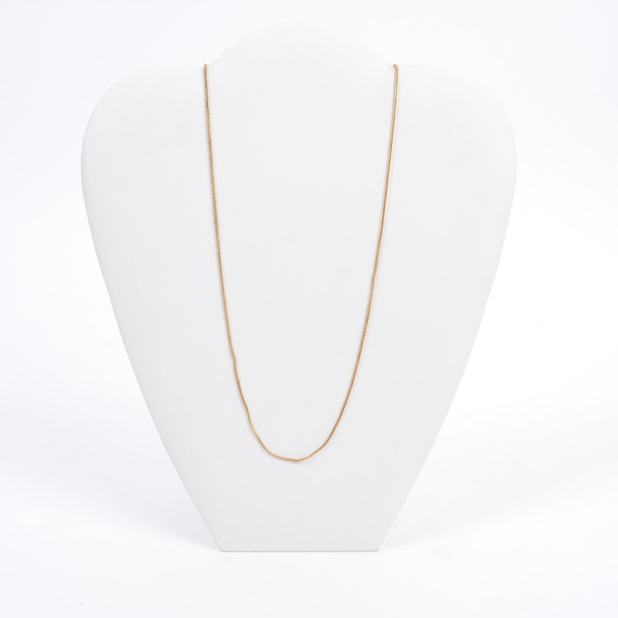 18K Gold Foxtail Chain Necklace