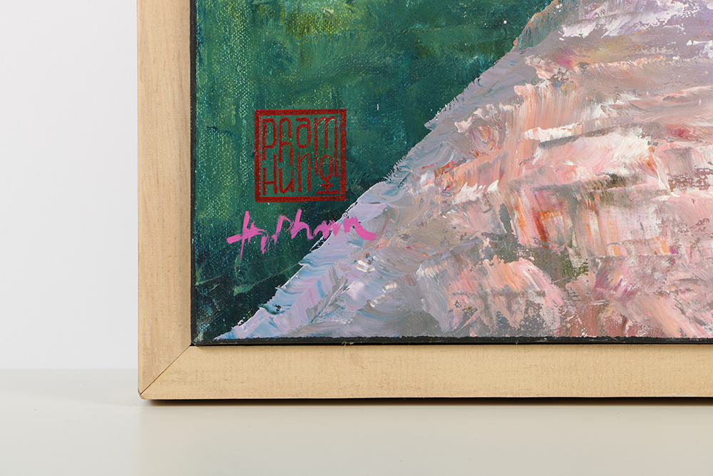 Hung Pham Oil Painting on Canvas of Impressionist Garden Landscape