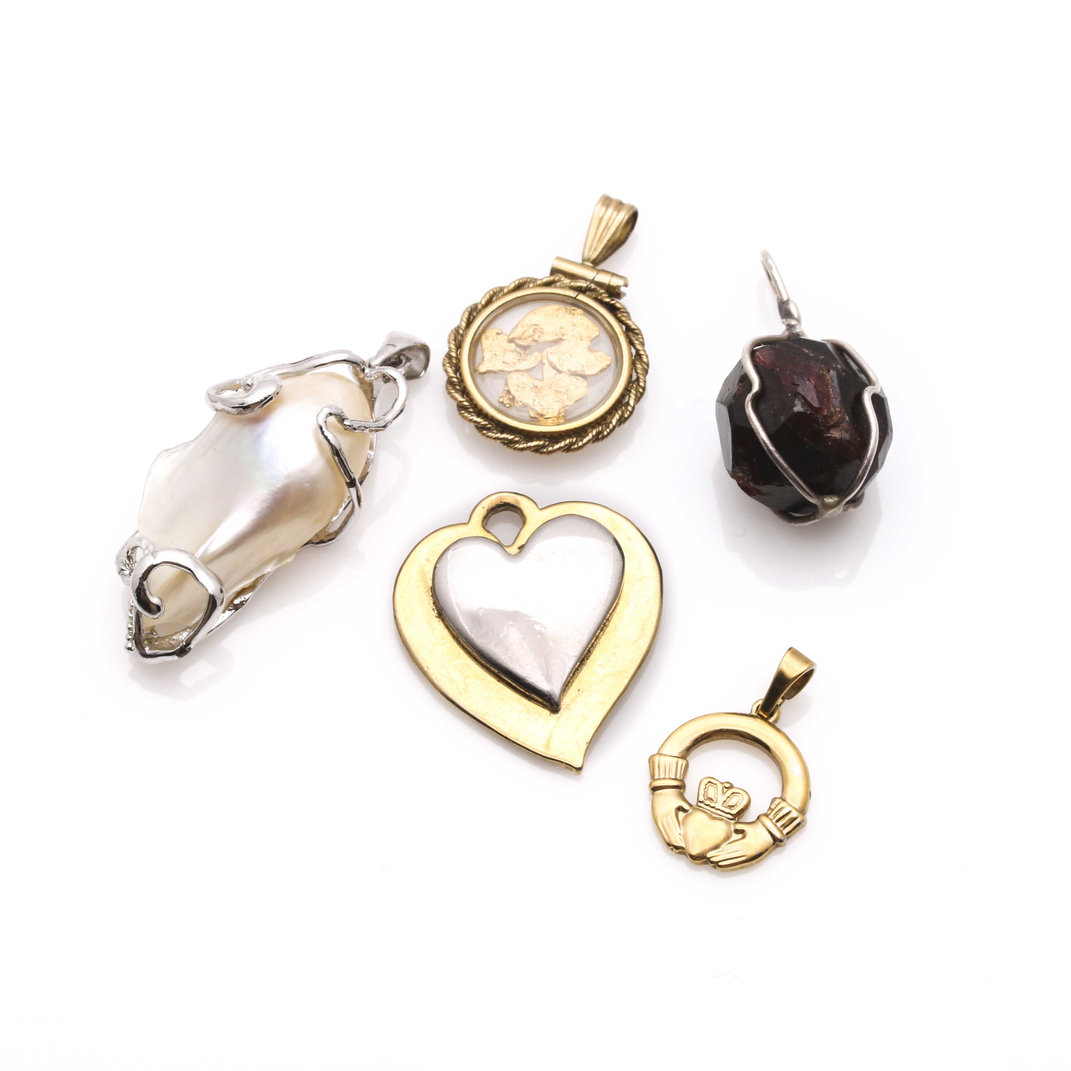 800 Silver Cameo Pendant and Assorted Costume Jewelry