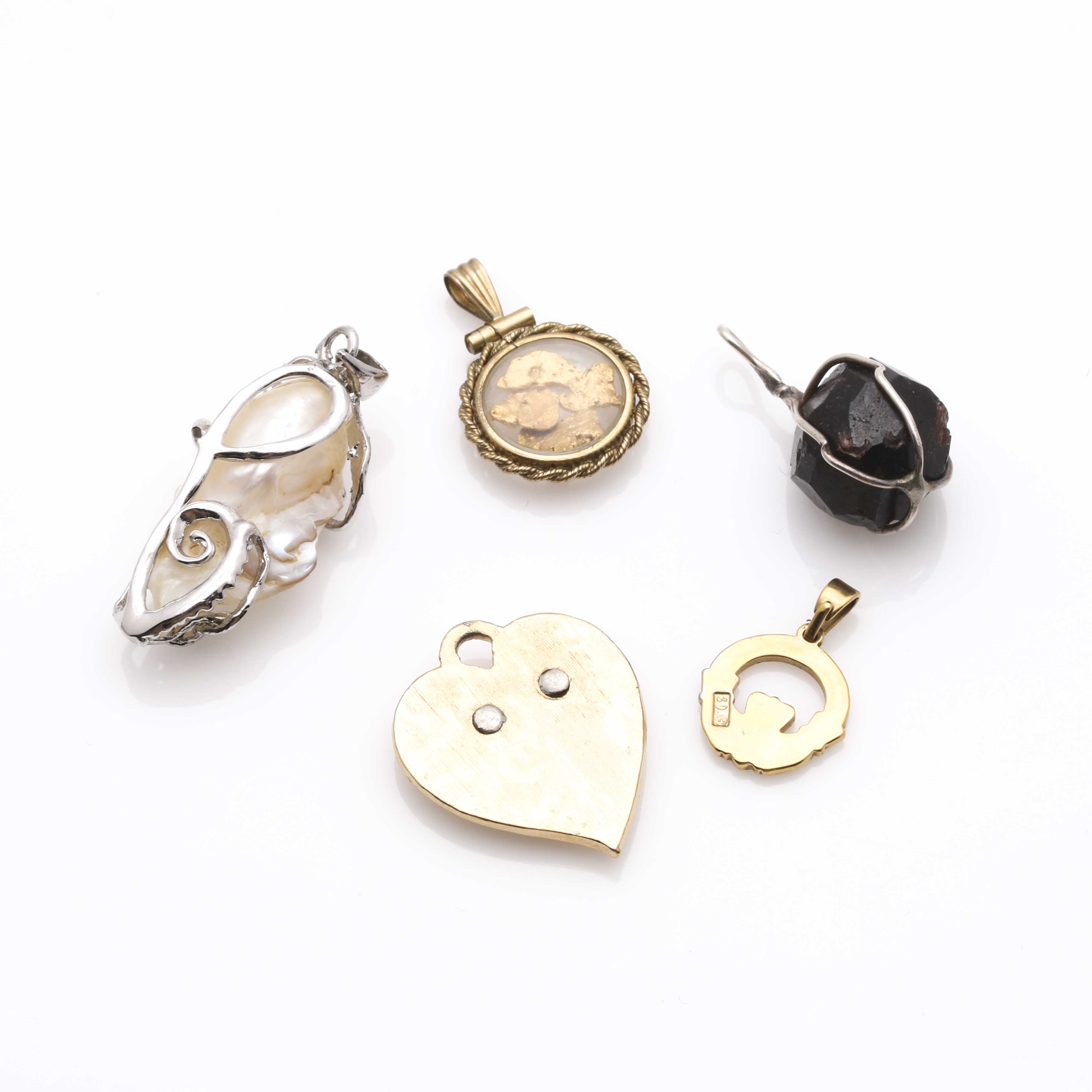 800 Silver Cameo Pendant and Assorted Costume Jewelry