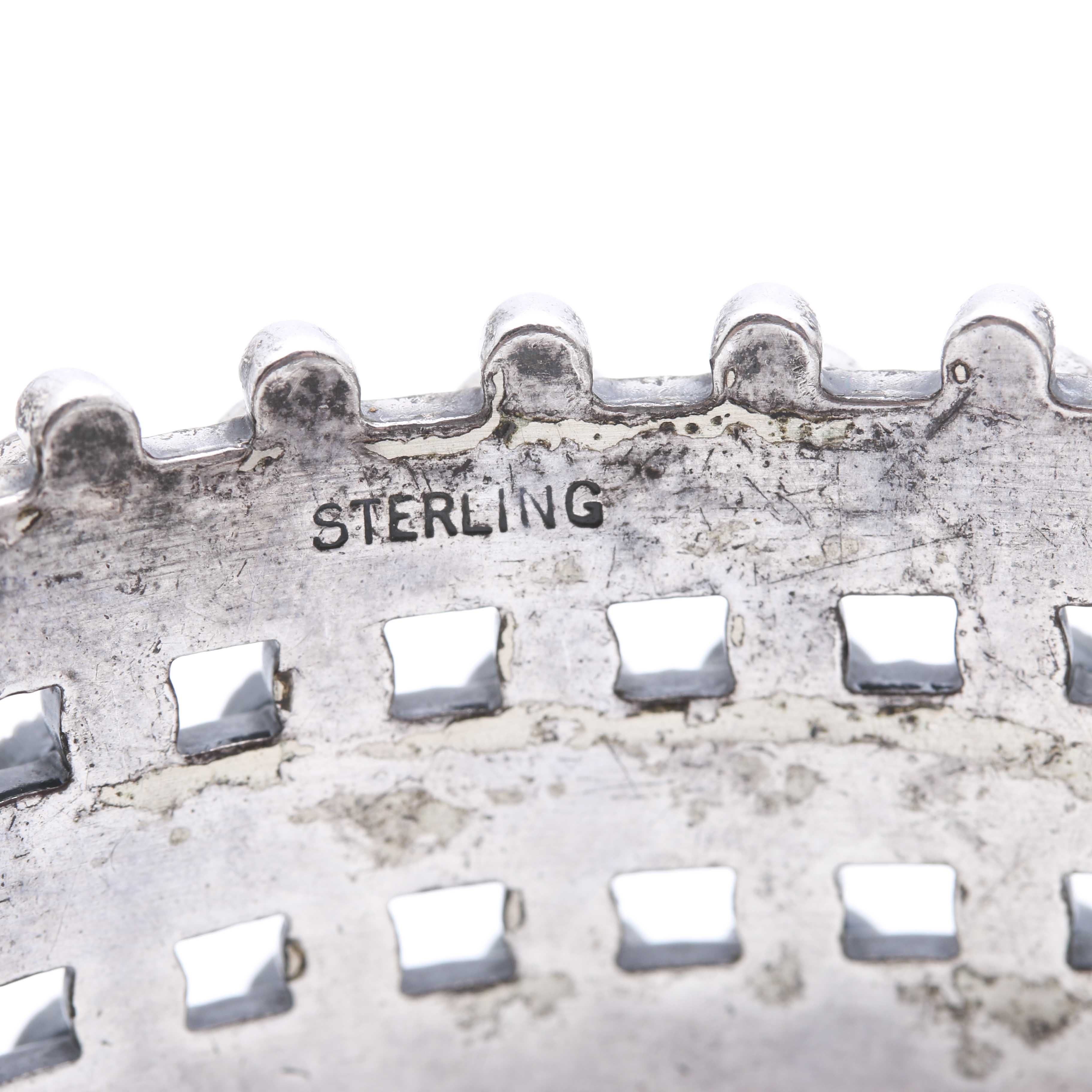 Sterling Silver Imitation Turquoise Cuff