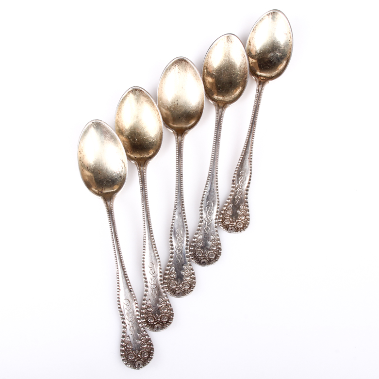 Set of Gorham Sterling Silver "Lancaster" Demitasse Spoons