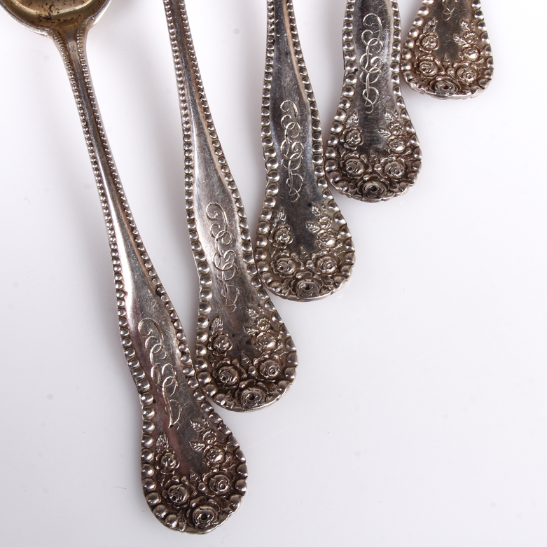 Set of Gorham Sterling Silver "Lancaster" Demitasse Spoons