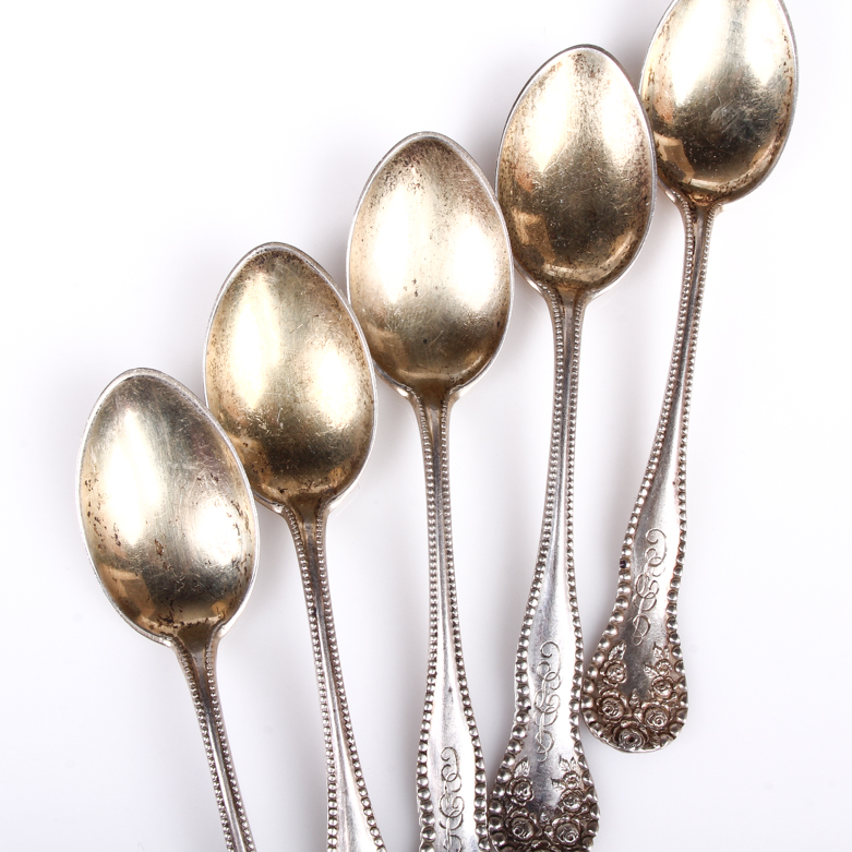 Set of Gorham Sterling Silver "Lancaster" Demitasse Spoons