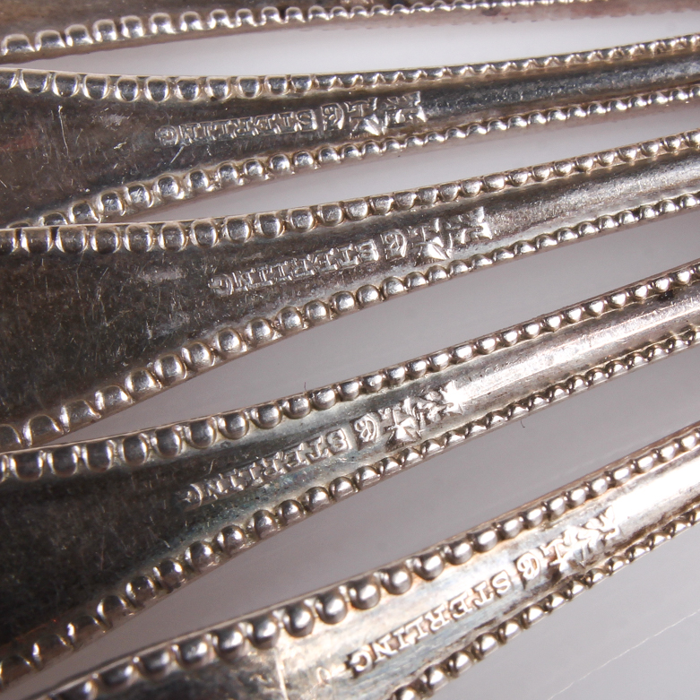 Set of Gorham Sterling Silver "Lancaster" Demitasse Spoons