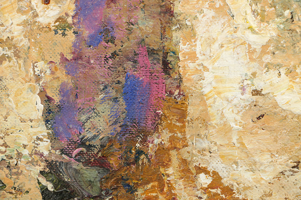 P. Black Impressionist Oil Painting on Canvas of Coastal Landscape