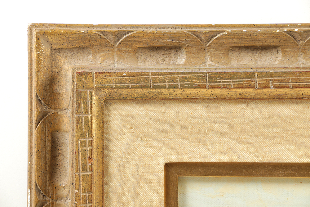 P. Black Impressionist Oil Painting on Canvas of Coastal Landscape