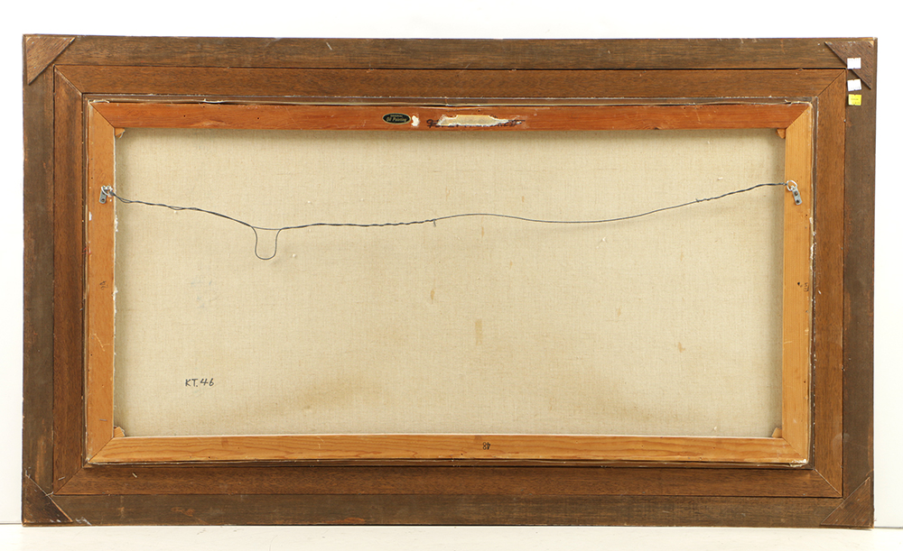 P. Black Impressionist Oil Painting on Canvas of Coastal Landscape