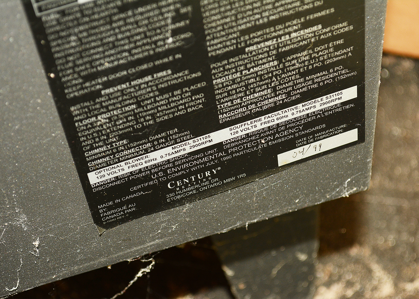 Century Heating Wood Burning Stove