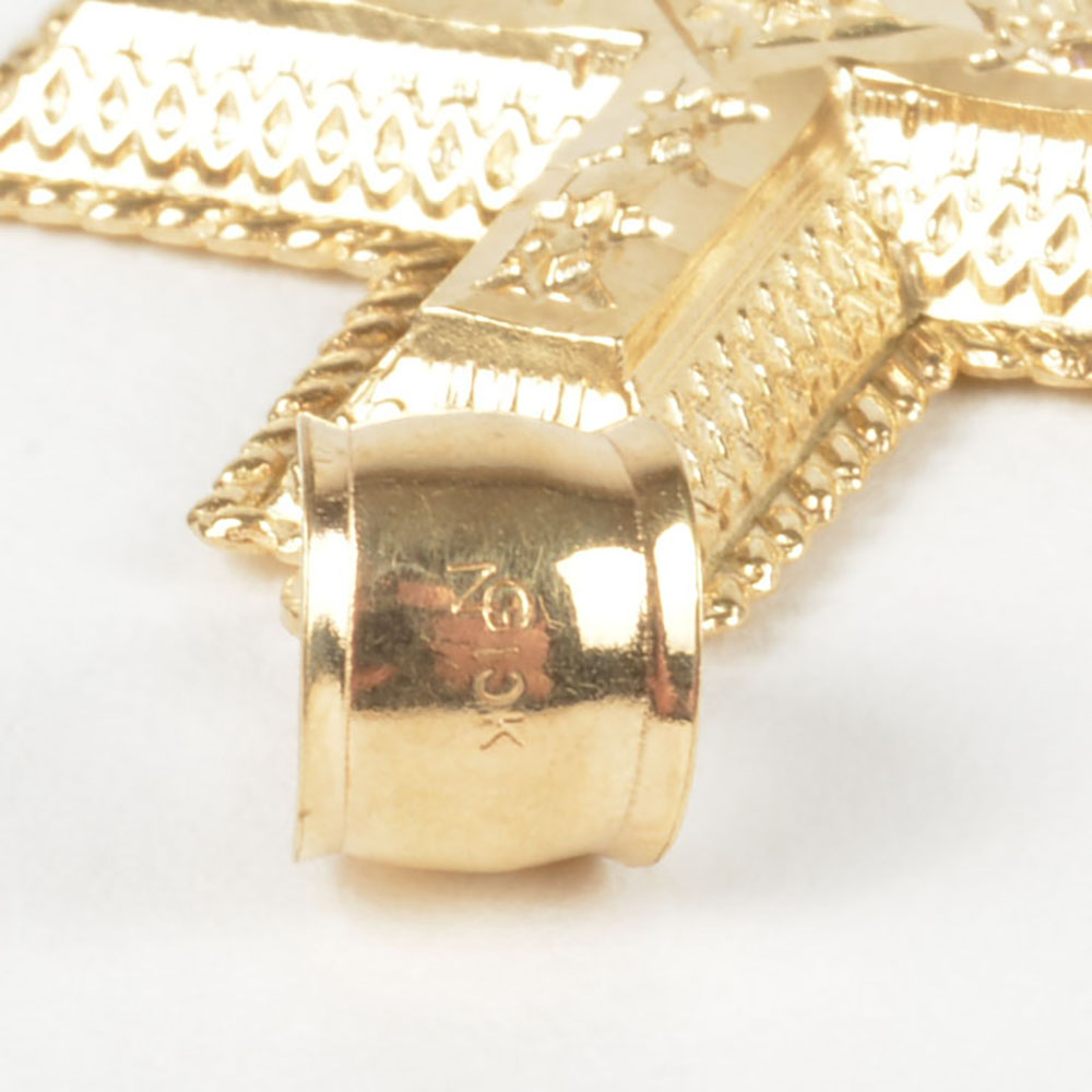 10K Yellow Gold Cross Pendant