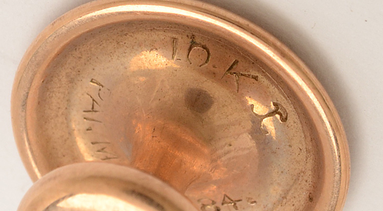 Vintage Gold Tone Collar Buttons