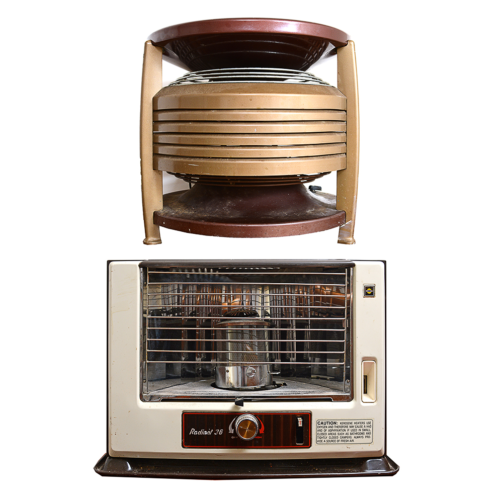 Kero-Sun Radiant 36 Kerosene Heater and Vintage Fan