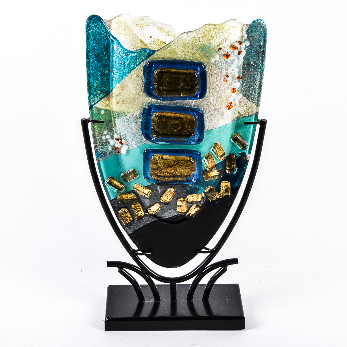 Art Glass Sculpture Vase