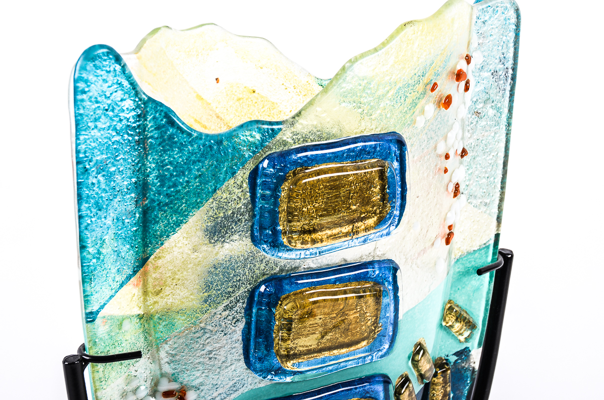 Art Glass Sculpture Vase