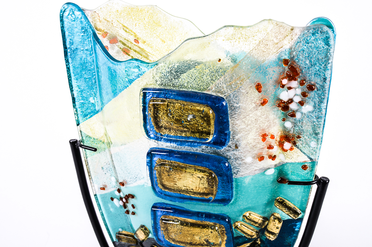 Art Glass Sculpture Vase