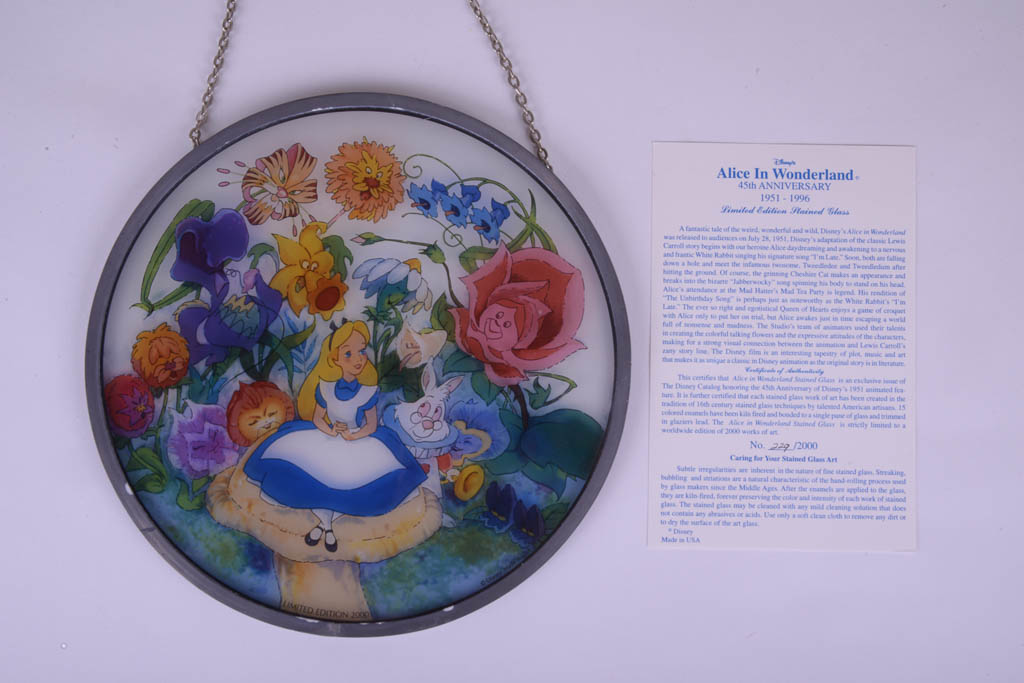 Alice in Wonderland Stained Glass