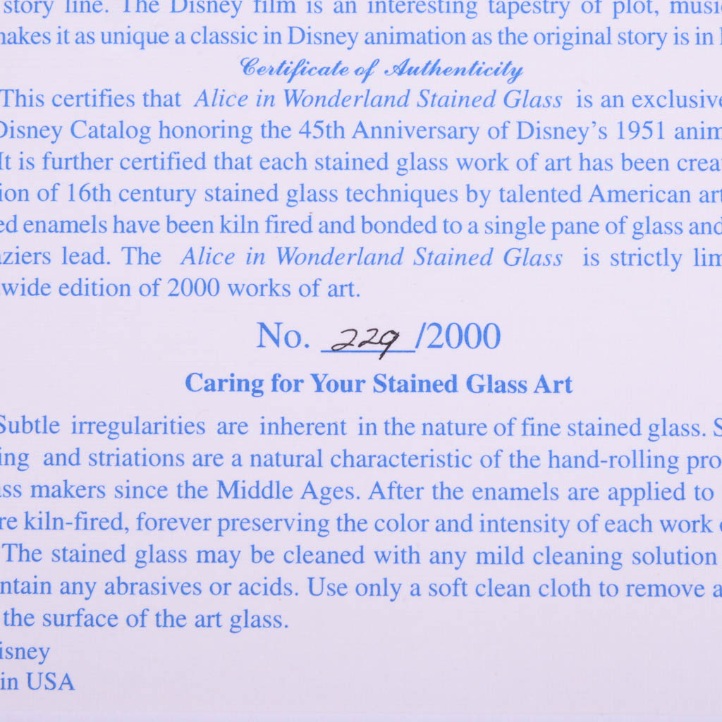 Alice in Wonderland Stained Glass