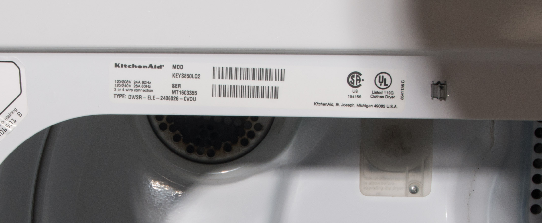 KitchenAid Washer and Dryer