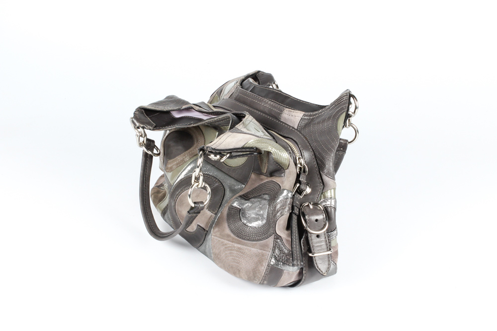 Coach Mia Inlaid C Suede Maggie Soho Handbag