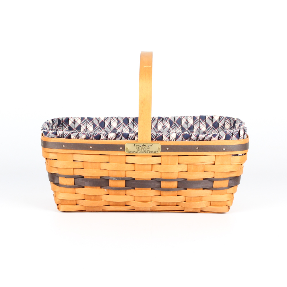 Signed 1993 J.W. Collection Longaberger Easter Basket