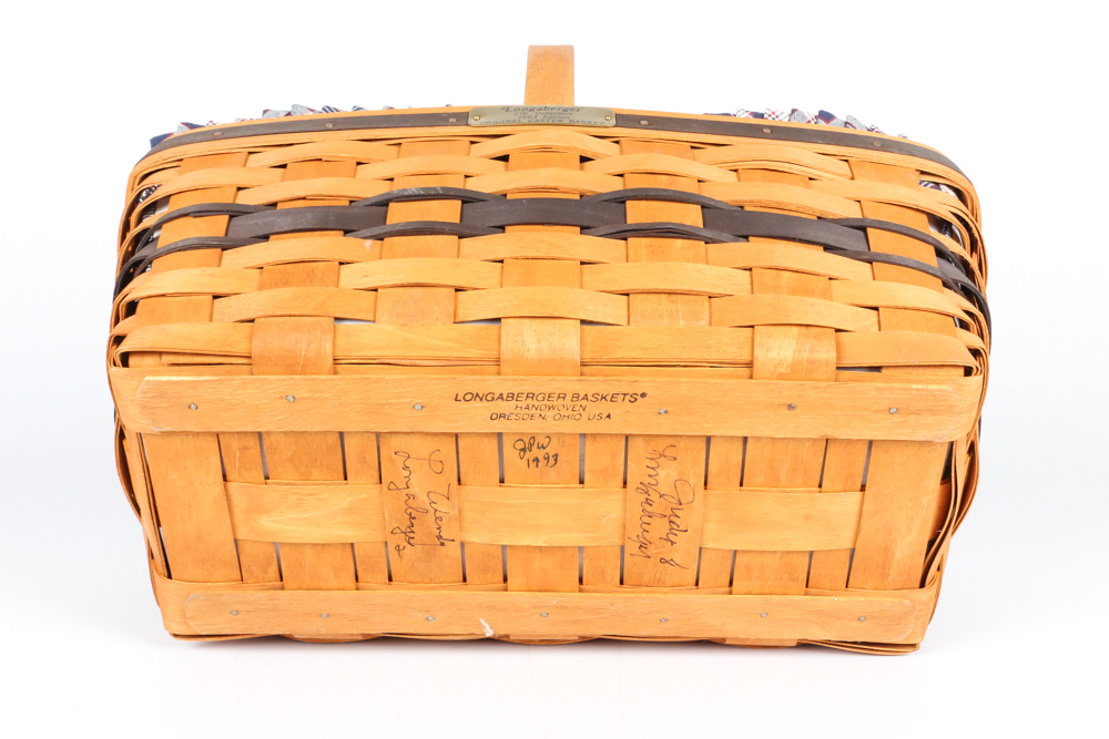 Signed 1993 J.W. Collection Longaberger Easter Basket