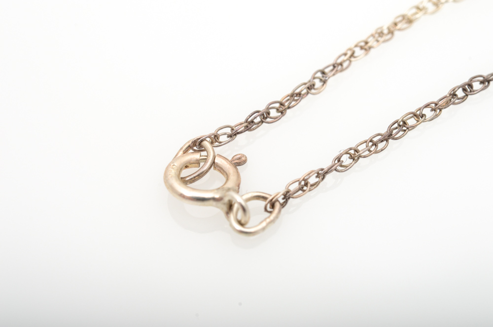 Sterling Silver and Synthetic Turquoise Necklace