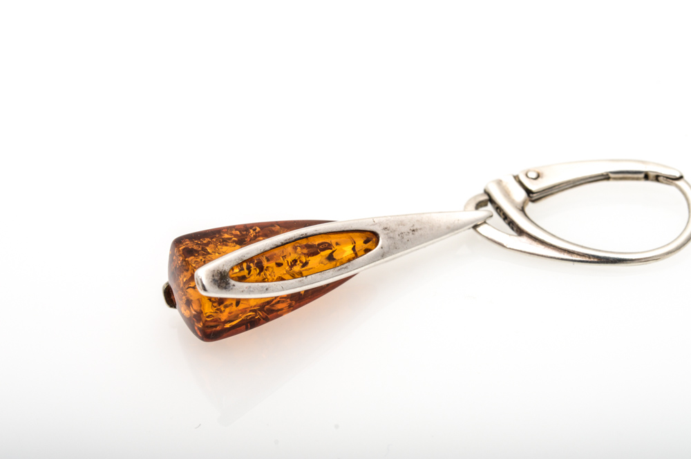 Sterling Silver And Natural Amber Set