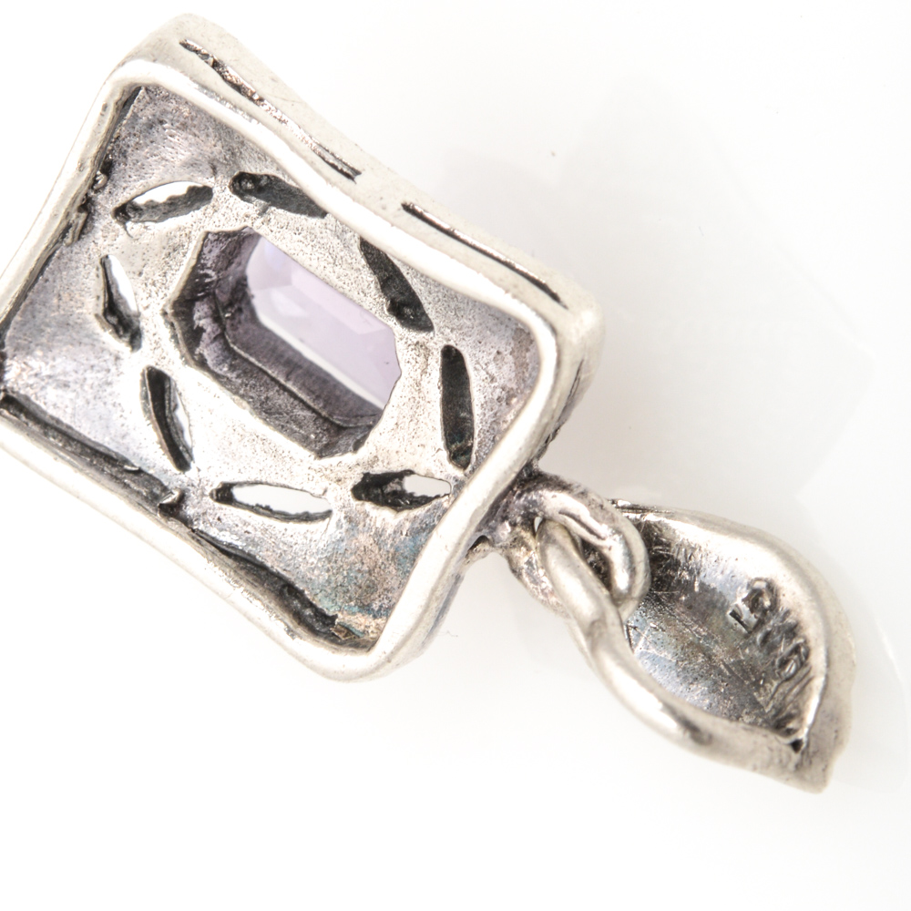 Sterling Silver And Natural Amber Set