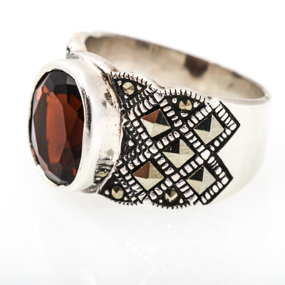 Sterling Silver And Natural Amber Set