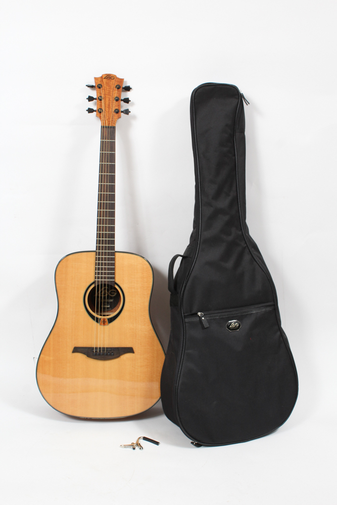 Lag Guitars Tramontane Dreadnought Style Acoustic Guitar and Case