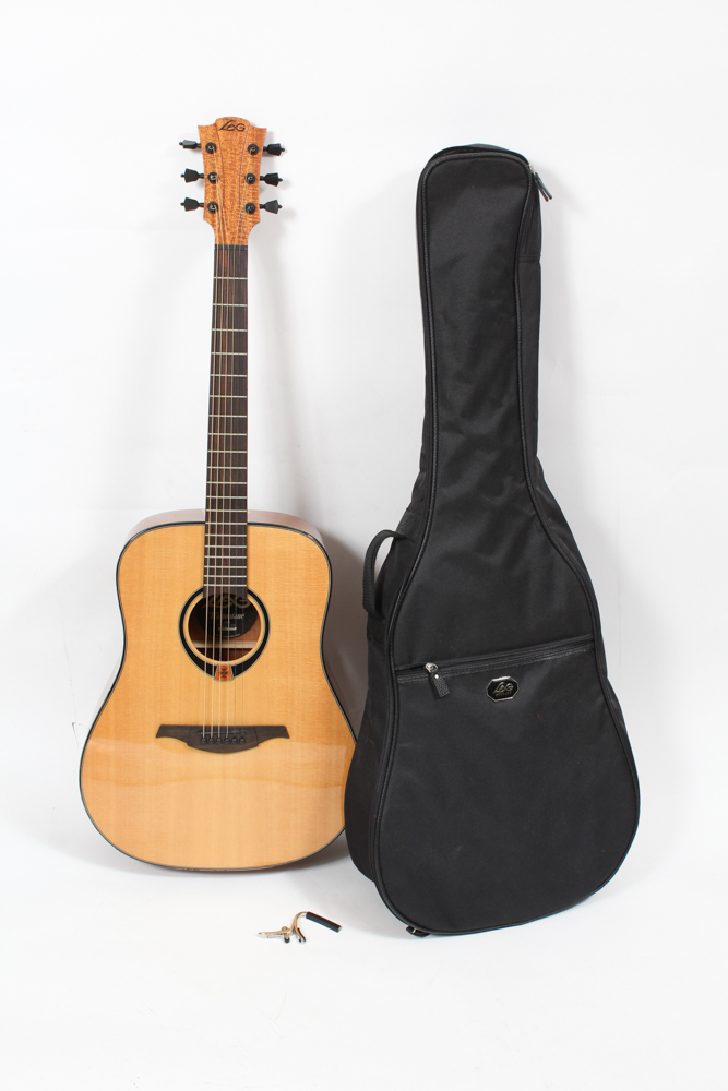 Lag Guitars Tramontane Dreadnought Style Acoustic Guitar and Case