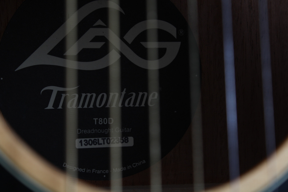 Lag Guitars Tramontane Dreadnought Style Acoustic Guitar and Case