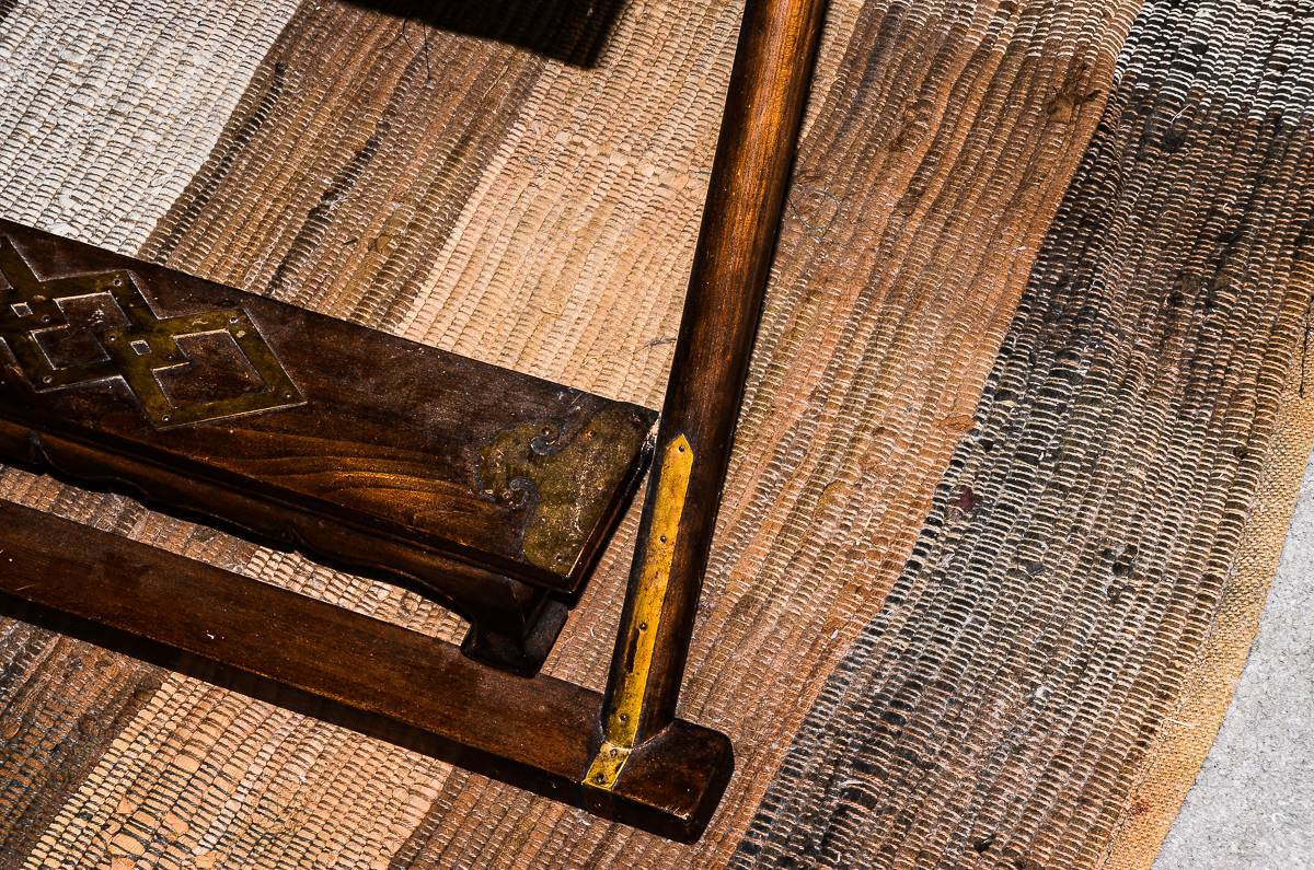 20th Century Chinese Carved Horseshoe-Back Folding Armchair