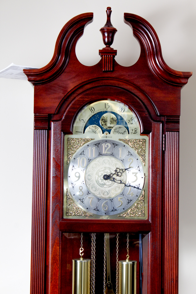 Howard Miller "Courtland" Cherry Floor Clock