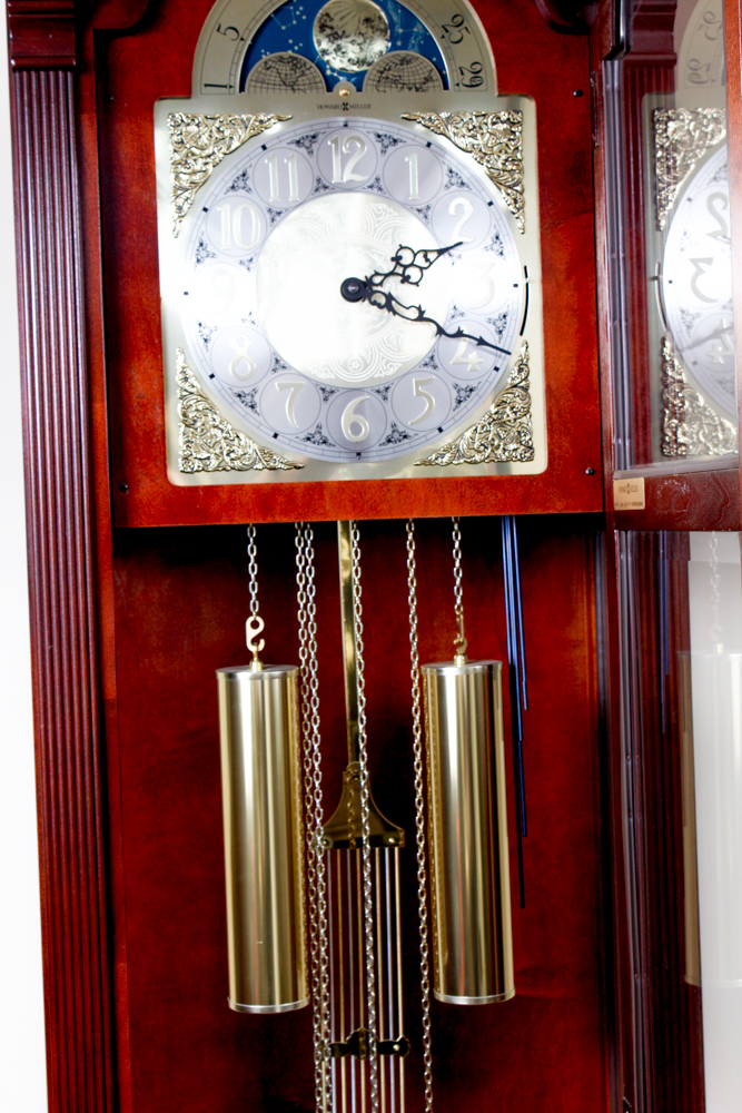 Howard Miller "Courtland" Cherry Floor Clock