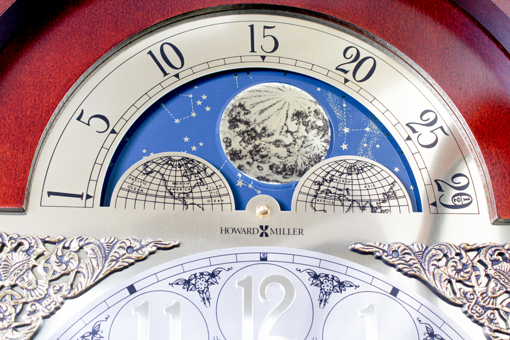 Howard Miller "Courtland" Cherry Floor Clock