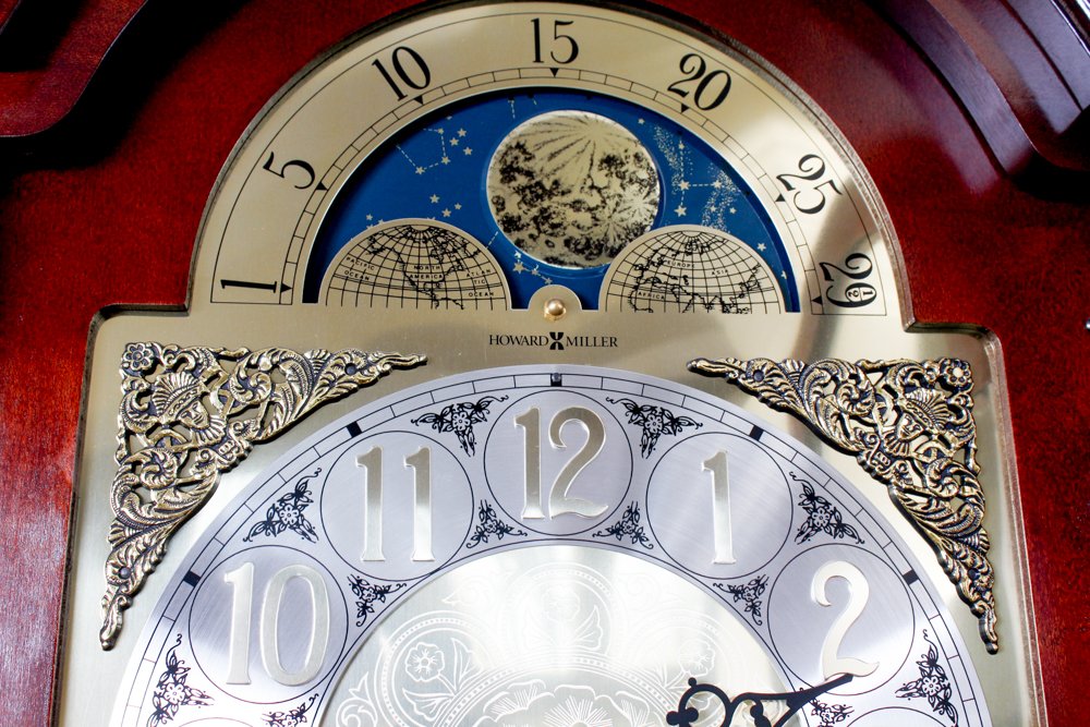 Howard Miller "Courtland" Cherry Floor Clock