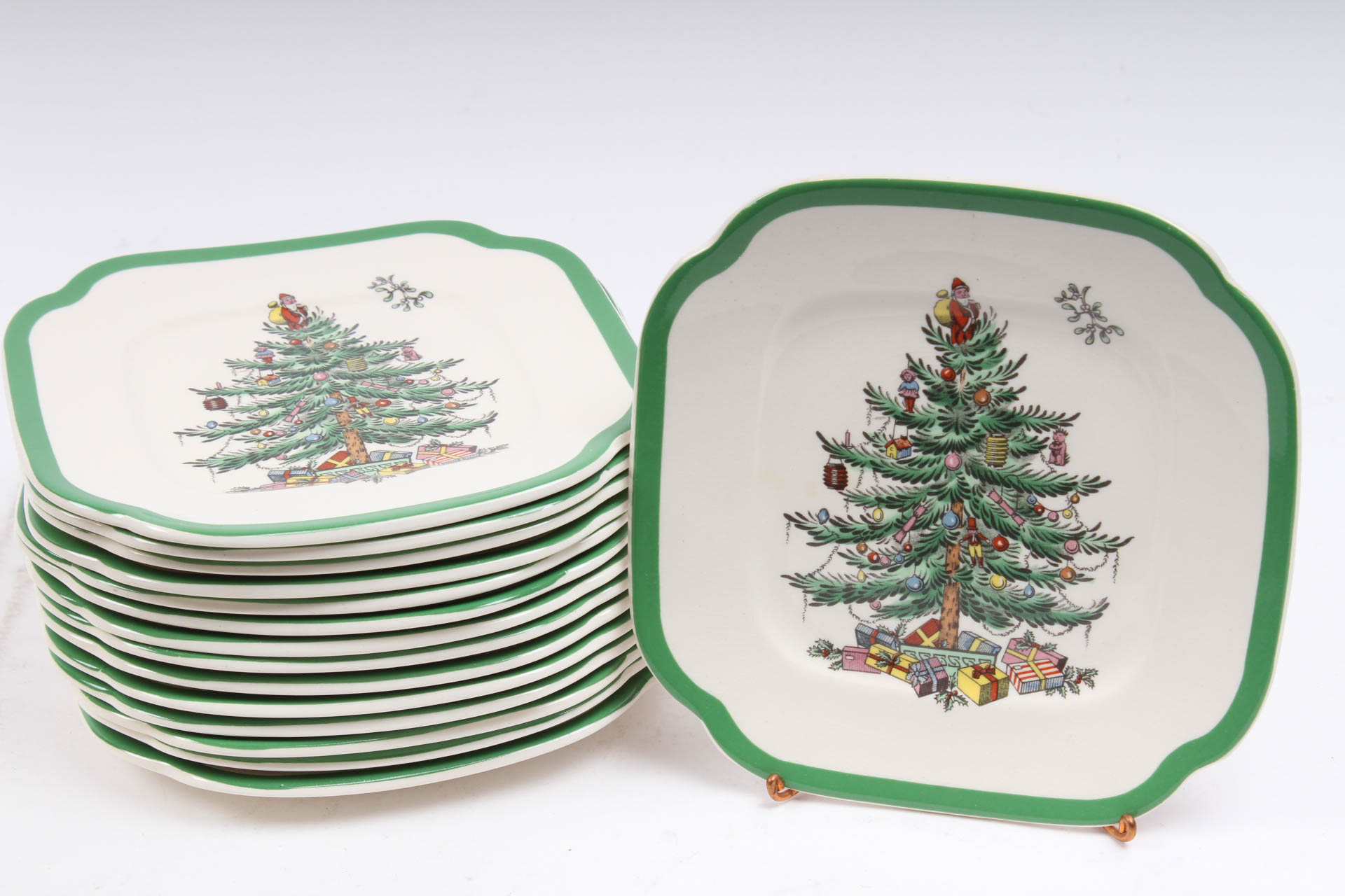 Spode "Christmas Tree" Punch Bowl and Cups