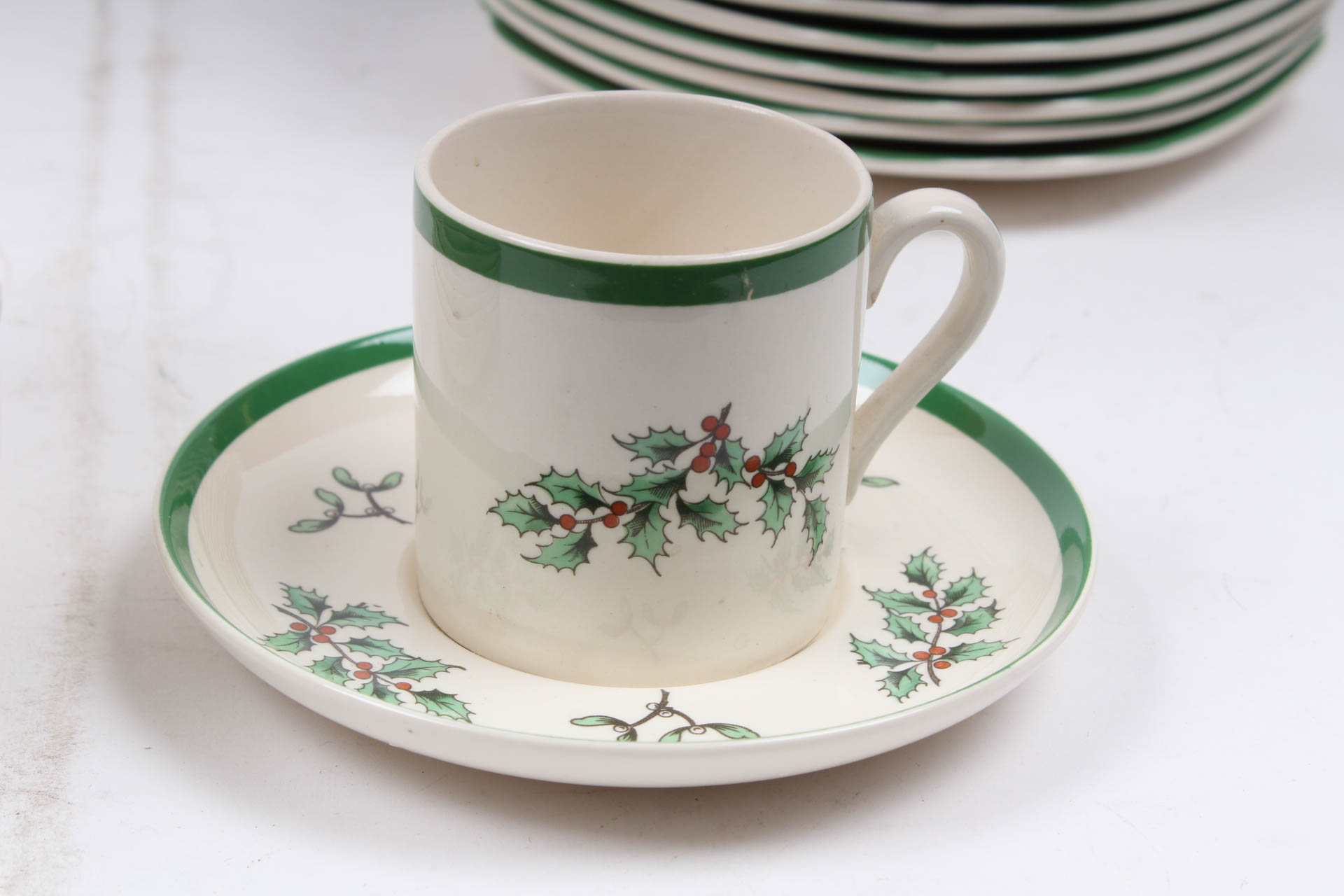 Spode "Christmas Tree" Punch Bowl and Cups