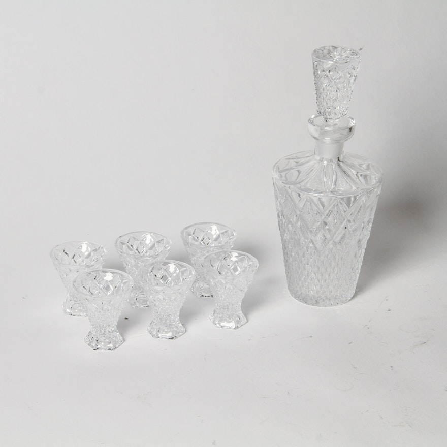 Crystal Decanter and Glasses