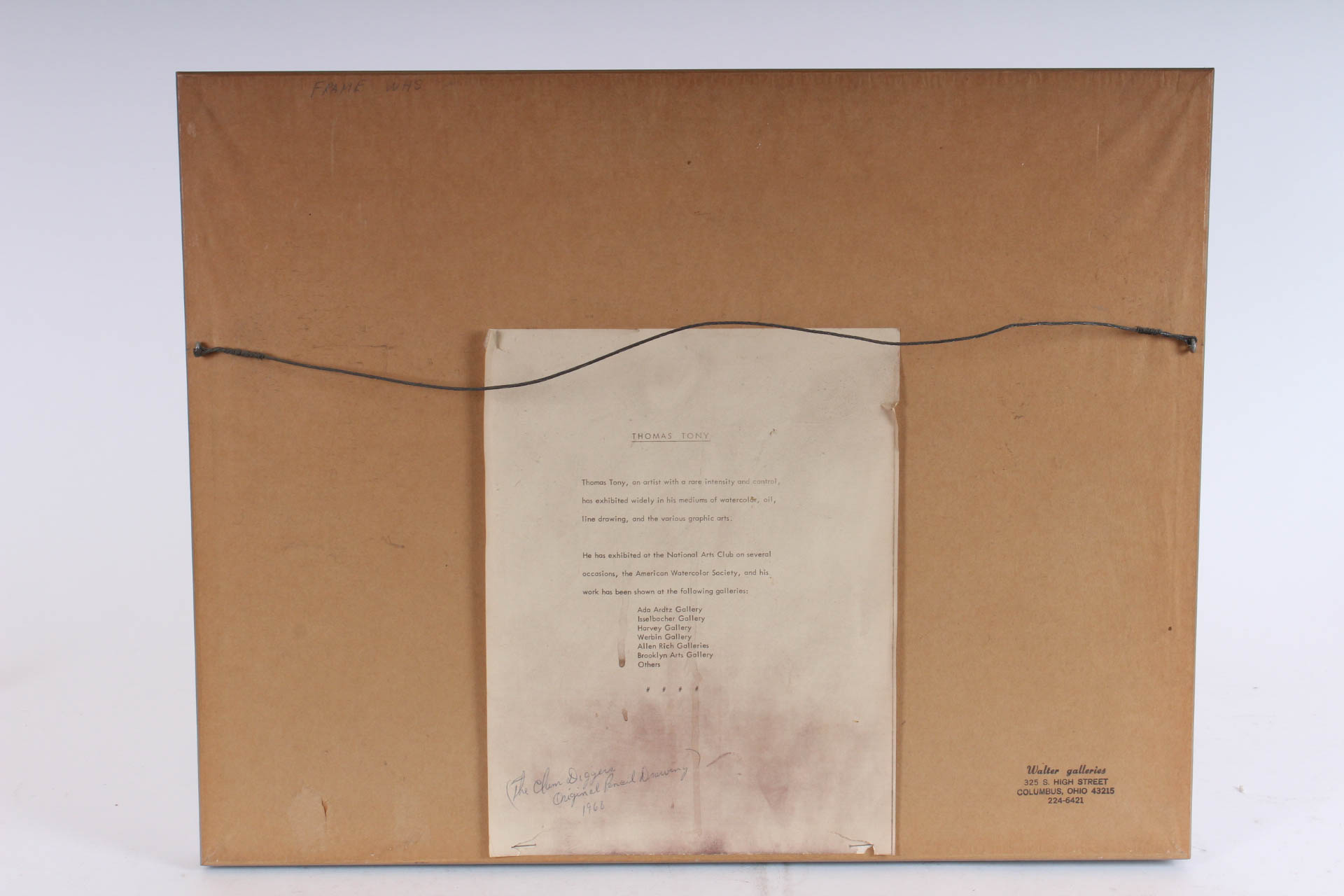 Thomas Tony Pencil Drawing "The Clam Diggers"