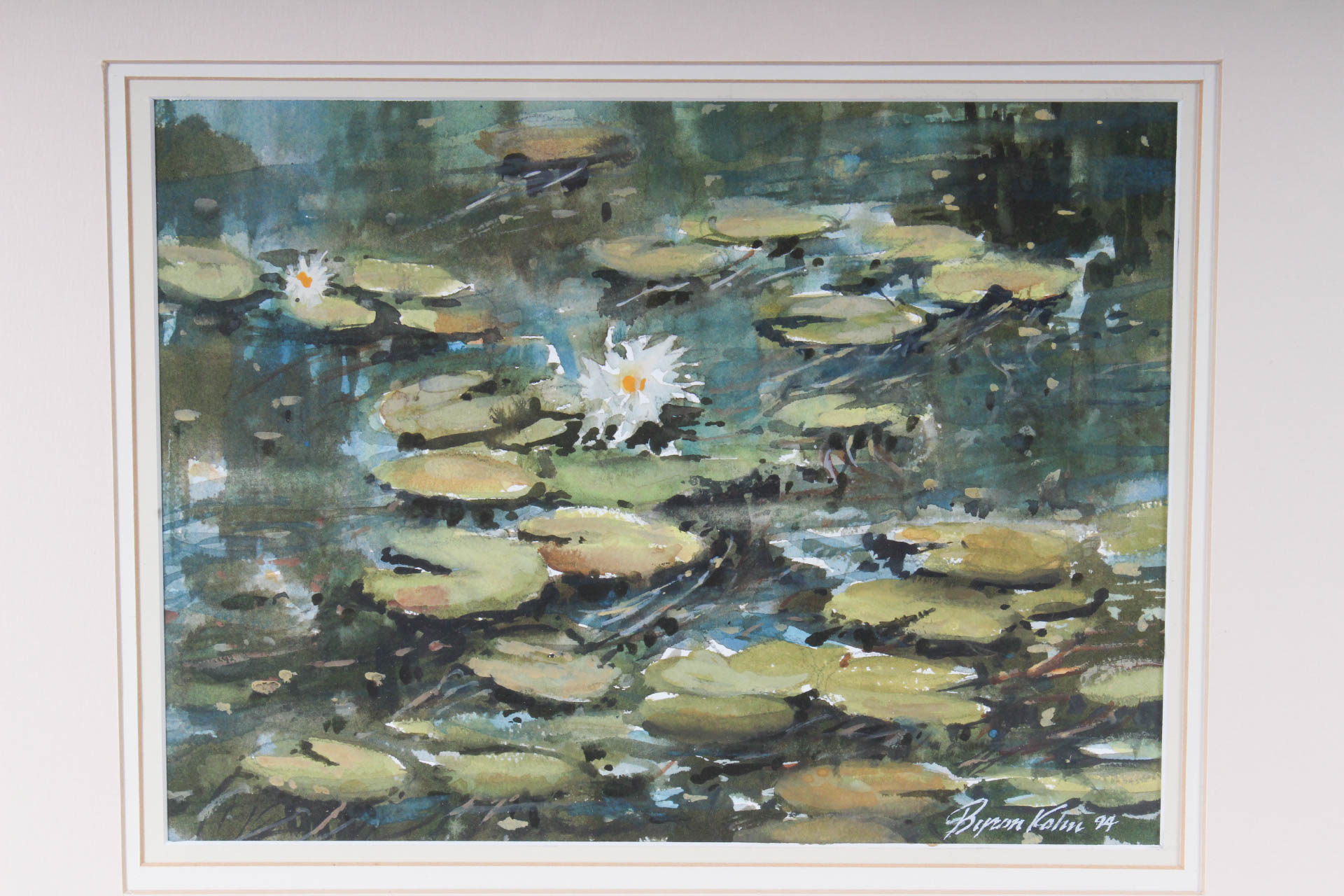 Byron Kohn Water Lilies Watercolor