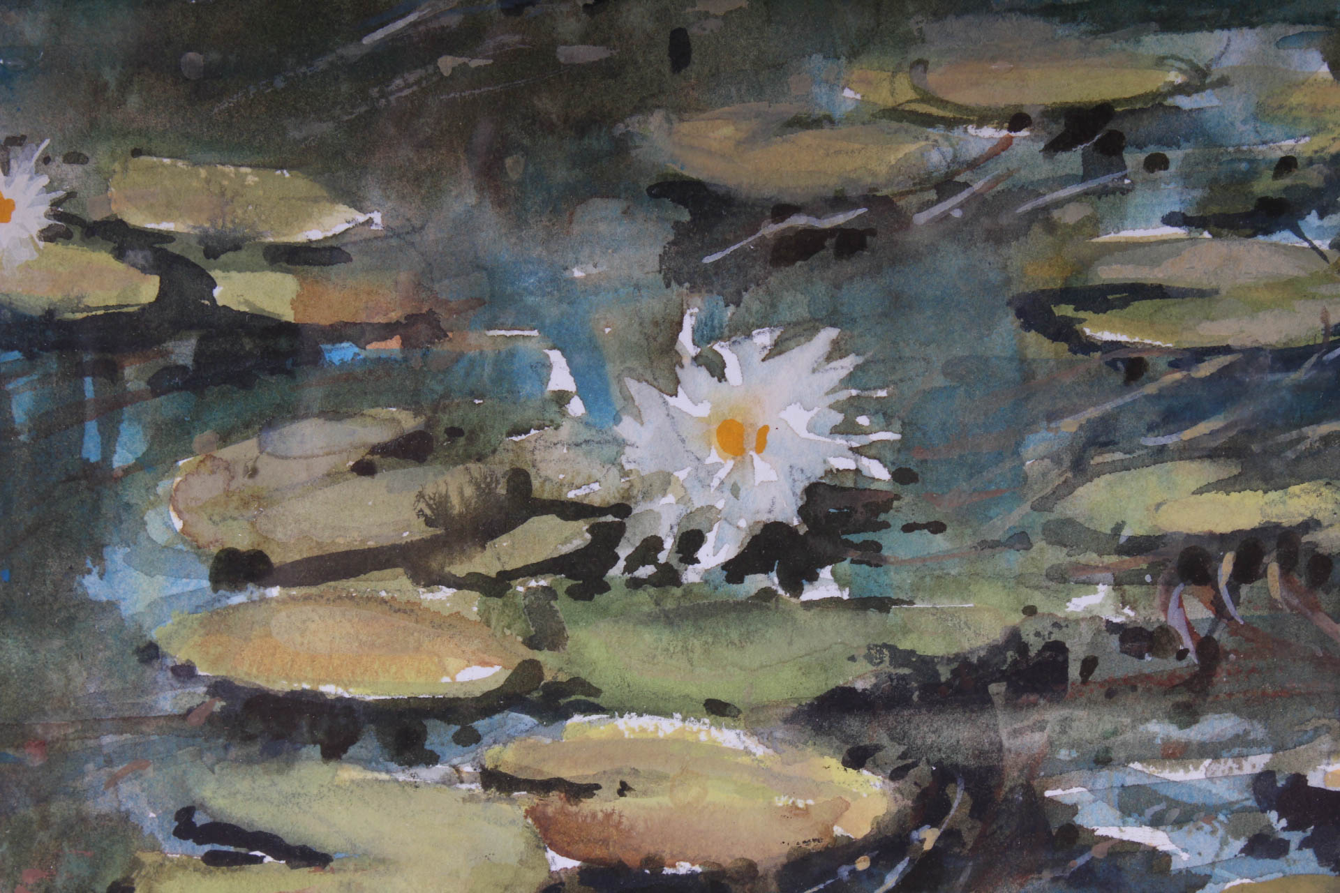 Byron Kohn Water Lilies Watercolor