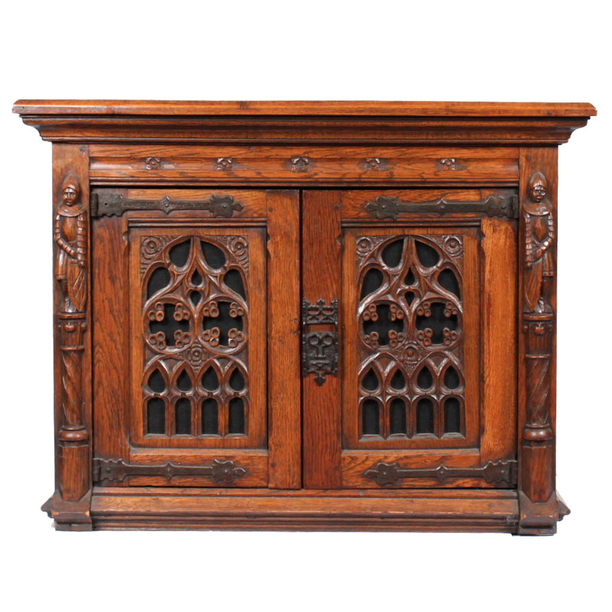 Antique Belgian Oak Cabinet