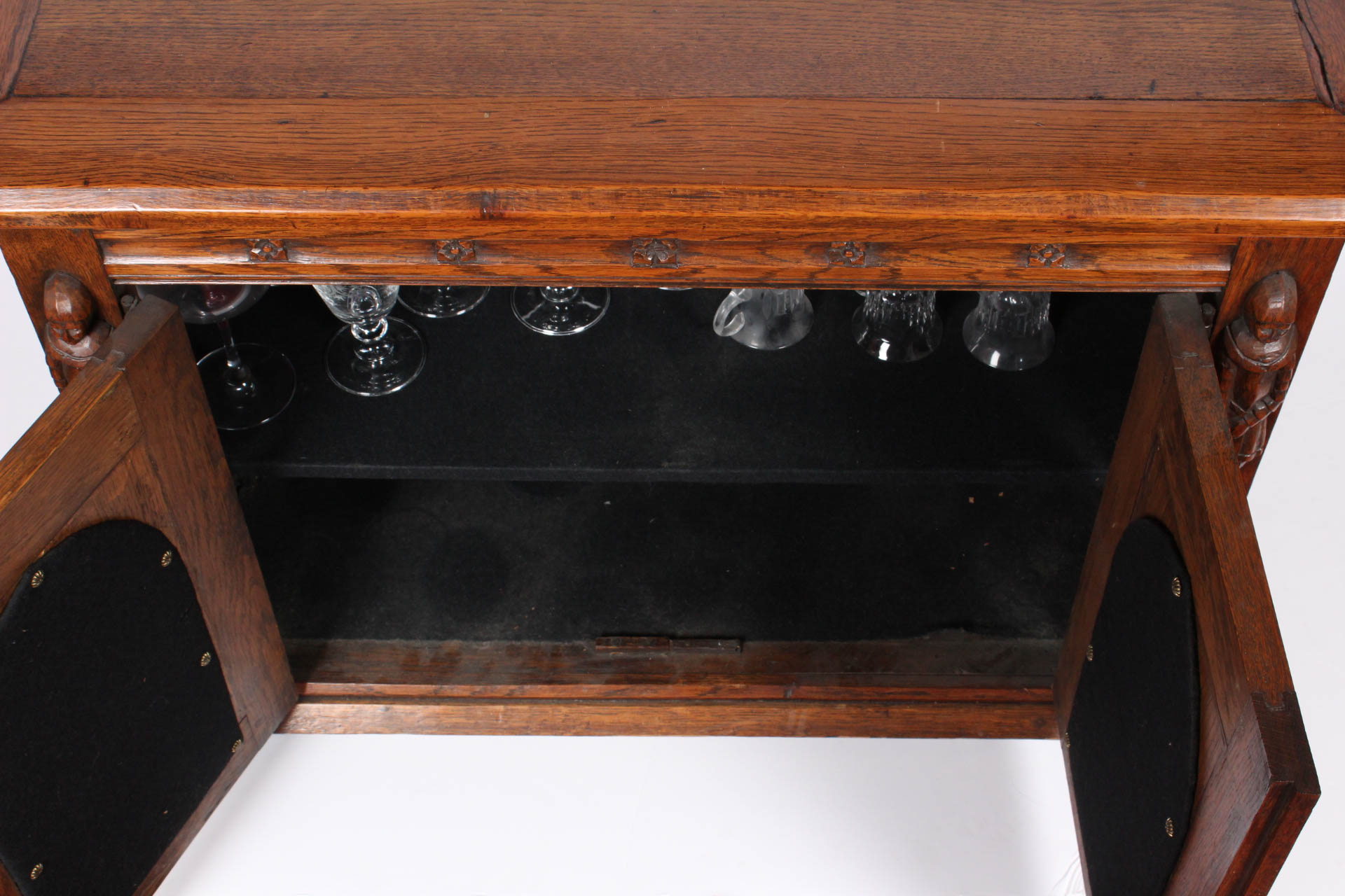 Antique Belgian Oak Cabinet