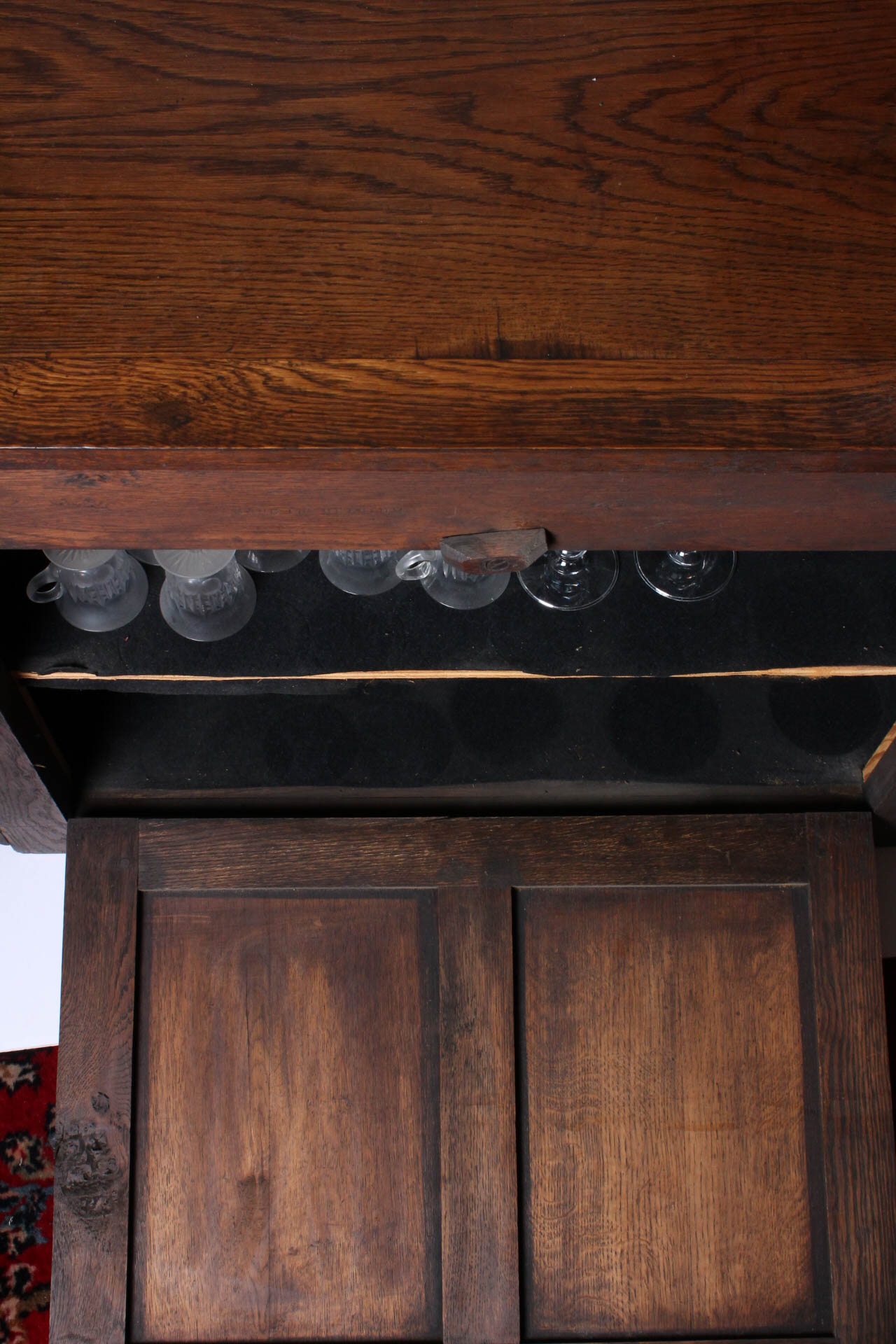 Antique Belgian Oak Cabinet