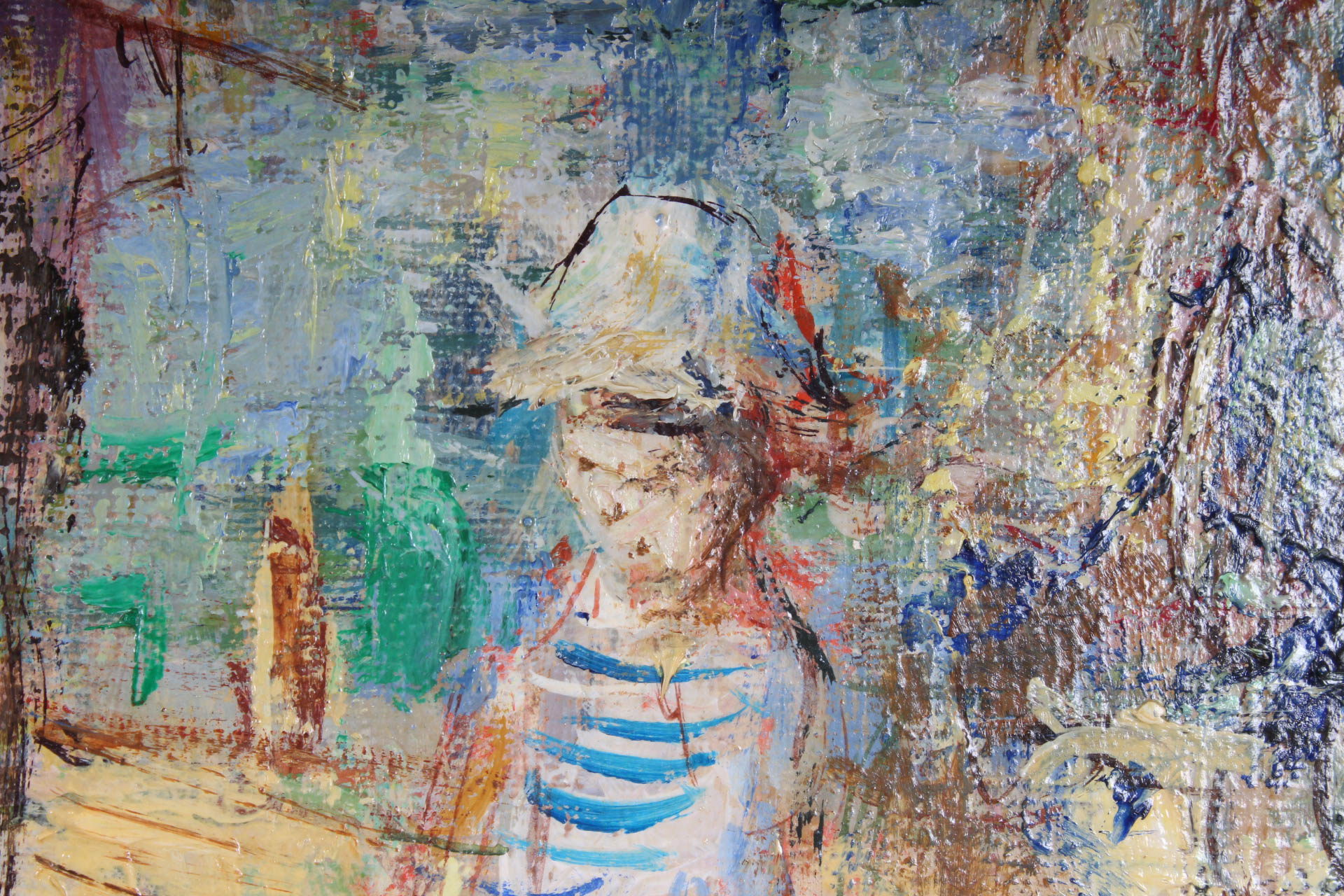 Jaques Lalande Oil on Cavnas "Les Regates"