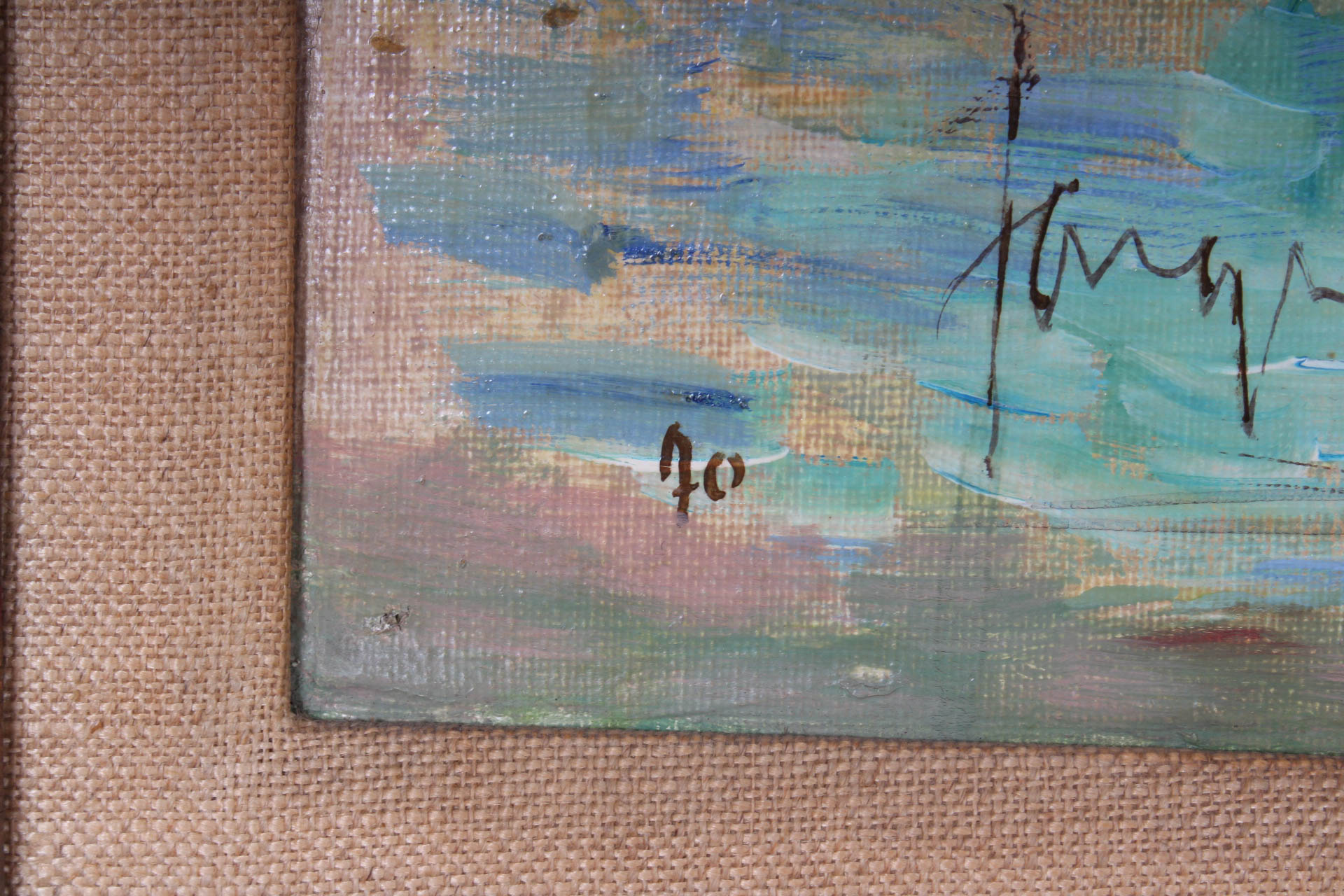 Jaques Lalande Oil on Cavnas "Les Regates"