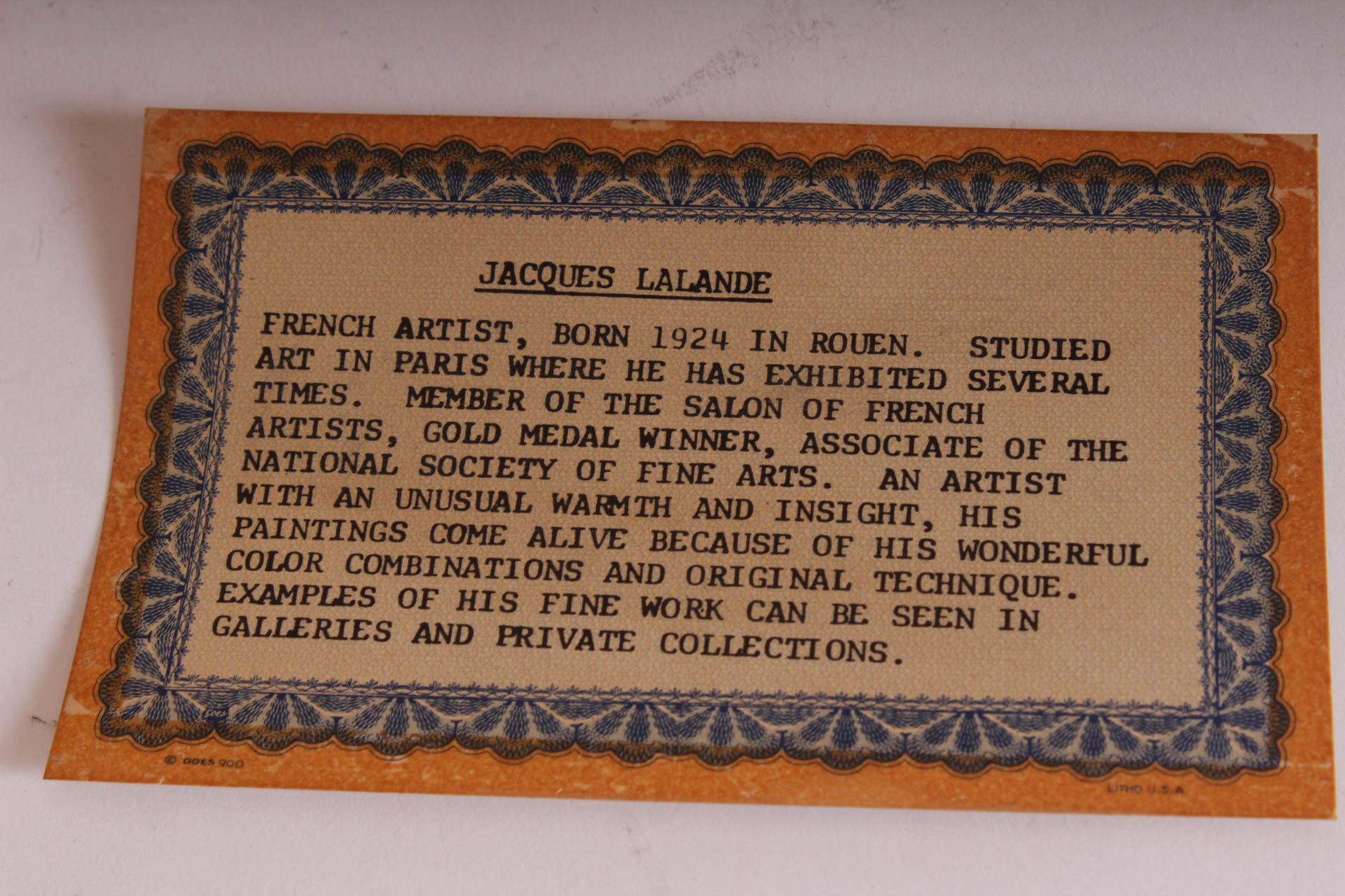 Jaques Lalande Oil on Cavnas "Les Regates"