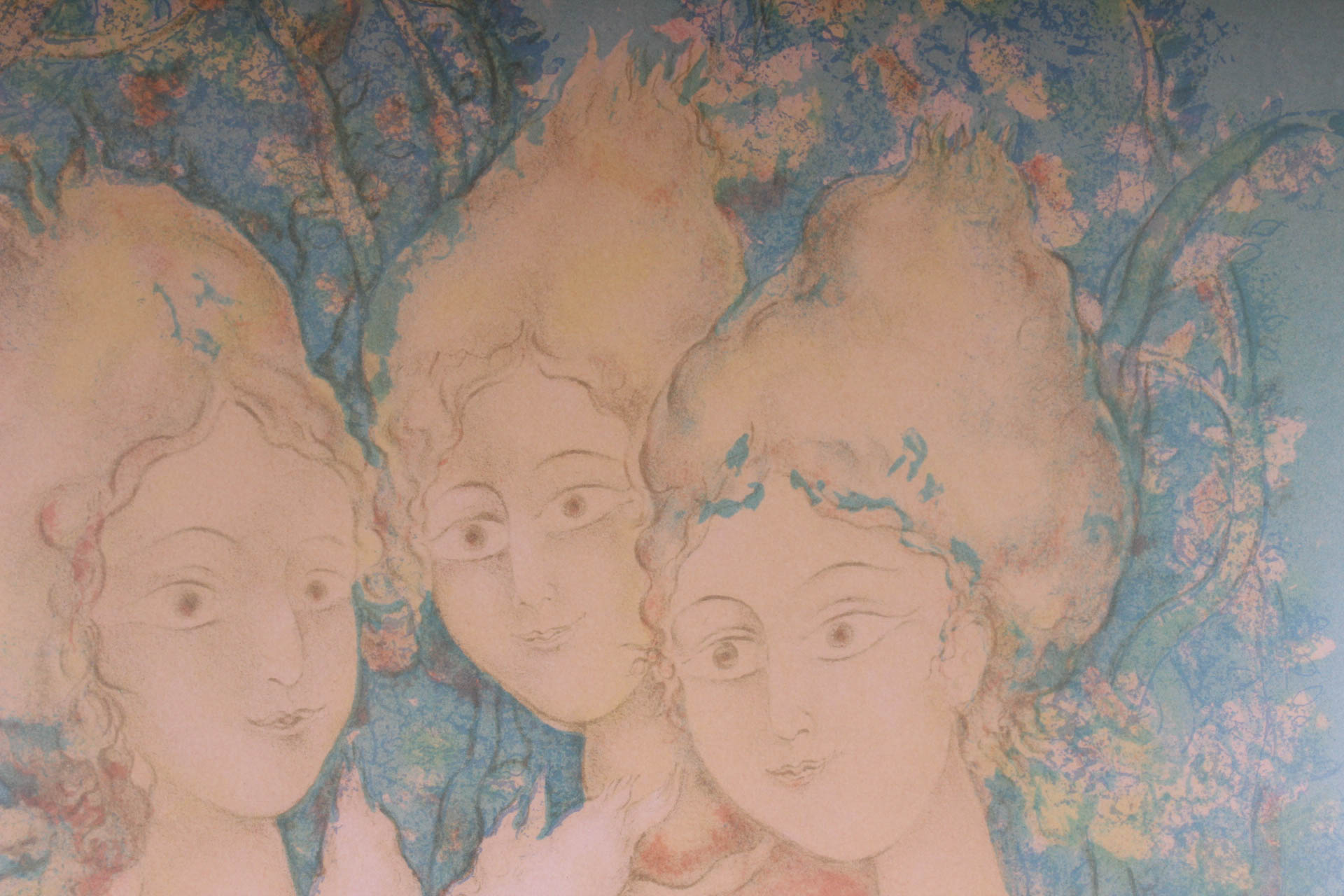 Sakti Burman Limited Edition Lithograph "The Three Graces"